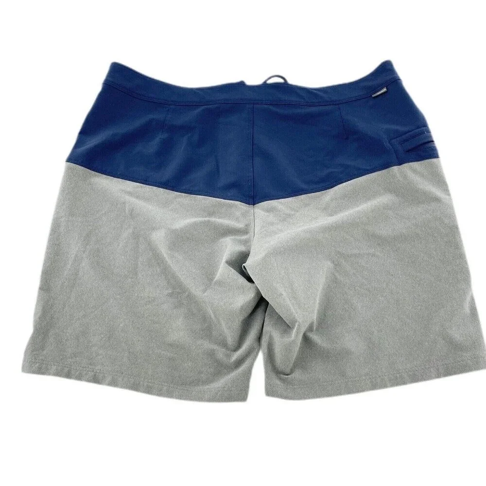 Toad&Co Mens Cetacean Color Block Boardshort 38 Spring‎ 2019 Blue & Gray Swim